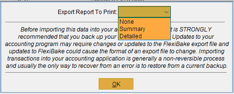 Export Report Format