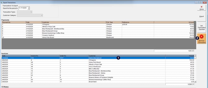 Export to QBO - Exclude Transaction