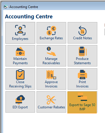 Export to Sage IMP