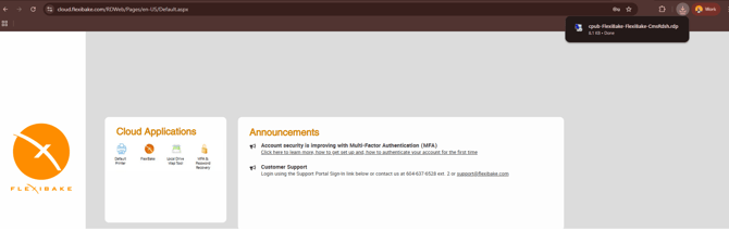 Downloading and saving updated remote desktop file
