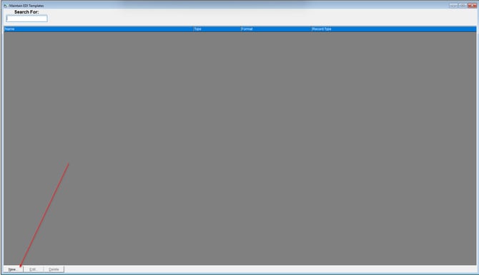 Maintain EDI Templates - New