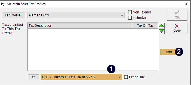 Maintain Sales Tax Profiles - Add Tax Rates - QBO US