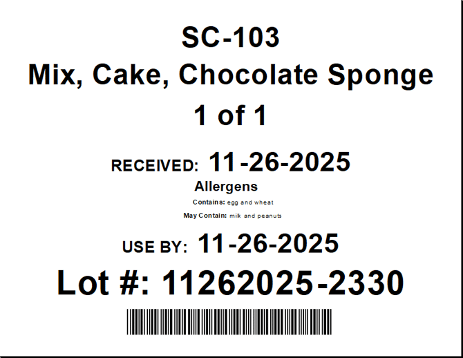 Receiving Tag Report Allergens