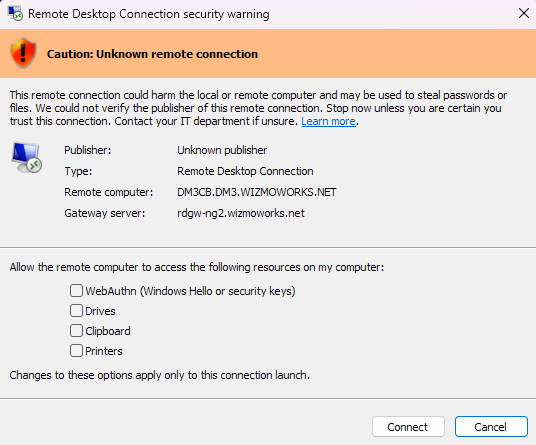 Unsigned RDP from RDWA (cloud.flexibake.com)