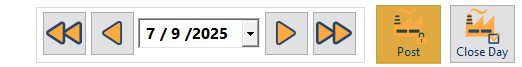 Post button highlighted in the FlexiBake production centre