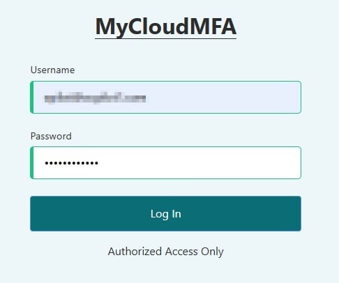 mycloudmfa-username-password-login-initial-screen